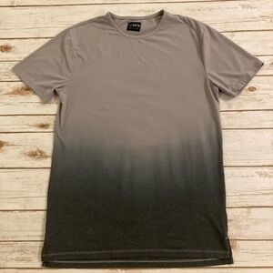 CUTS Clothing AO Split Hem Gray Granite Dip Dye Shirt Large